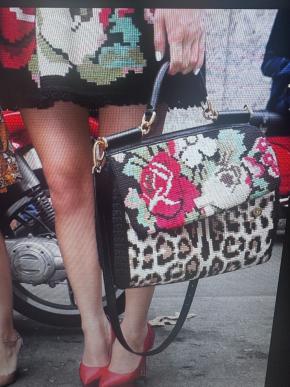 Dolce & Gabbana Embroidered/Leopard Print Miss Sicily Bag 8