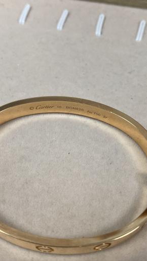 Cartier Yellow Gold Love Bracelet Size 16 3