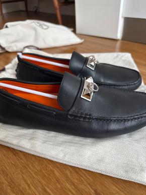 Hermes Black Leather Irving Loafer 2