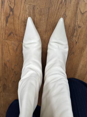 The Row Cream Calfskin Bourgeoisie Over-the-Knee Boots 4