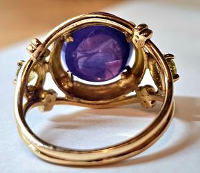 Bespoke Star Sapphire And Yellow Diamond Ring 6