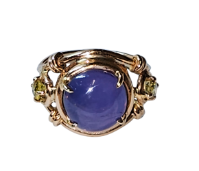 Bespoke Star Sapphire And Yellow Diamond Ring 2