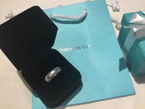 Tiffany Platinum 6mm Band Ring 9