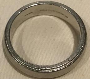 Tiffany Platinum 6mm Band Ring 17