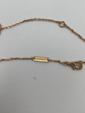 Van Cleef & Arpels Vintage Alhambra Necklace Rose Gold Obisidian 4