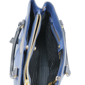 Prada Medium Blue Saffiano Lux Tote 5