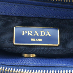 Prada Medium Blue Saffiano Lux Tote 13