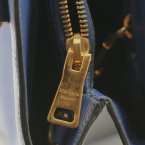 Prada Medium Blue Saffiano Lux Tote 12