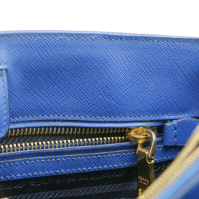Prada Medium Blue Saffiano Lux Tote 16