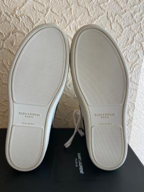 Saint Laurent White Lather High Tops 5