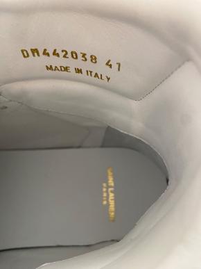 Saint Laurent White Lather High Tops 6