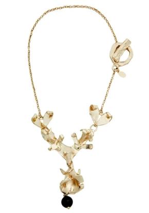 Valentino  Faux Pearl Gold-Tone Floral Necklace 8