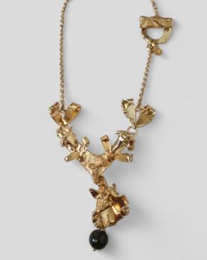 Valentino  Faux Pearl Gold-Tone Floral Necklace 5