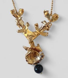 Valentino  Faux Pearl Gold-Tone Floral Necklace 6