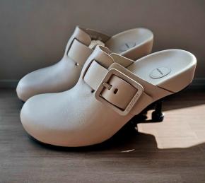 Balenciaga Taupe Mallorca Heeled Mules 2