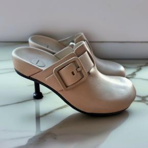 Balenciaga Taupe Mallorca Heeled Mules 6