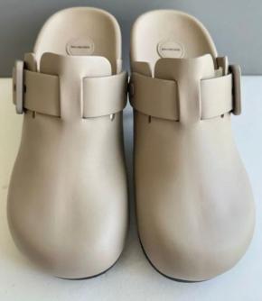 Balenciaga Taupe Mallorca Heeled Mules 3