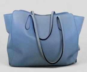 Gucci Mineral Blue Pebbled Calfskin Tote 3