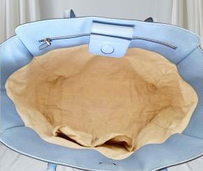 Gucci Mineral Blue Pebbled Calfskin Tote 10