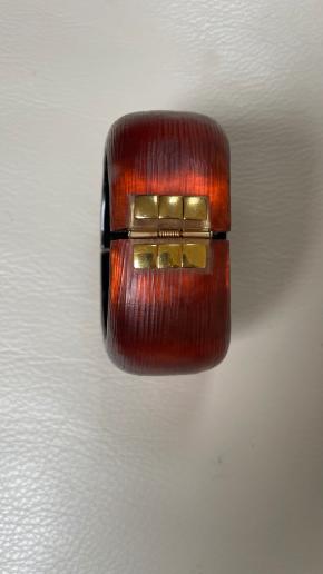 Alexis Bittar Starburst Amber Lucite Hinged Cuff 4