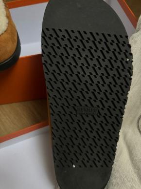 Hermes Shearling Go Mules 5