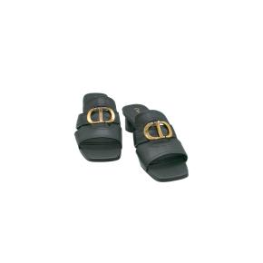 Dior Black Calfskin Montaigne 30 Heeled Slides 11
