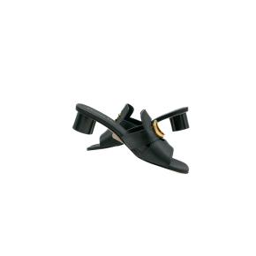 Dior Black Calfskin Montaigne 30 Heeled Slides 9