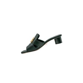 Dior Black Calfskin Montaigne 30 Heeled Slides 3