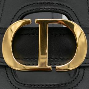 Dior Black Calfskin Montaigne 30 Heeled Slides 7