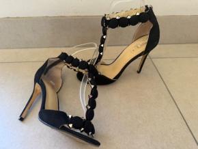 Alaia Black Suede T-Strap Bombe Sandals 10