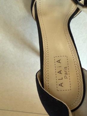 Alaia Black Suede T-Strap Bombe Sandals 11