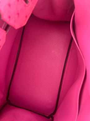 Hermes Rare Fuschia Pink Ostrich Birkin 35 14
