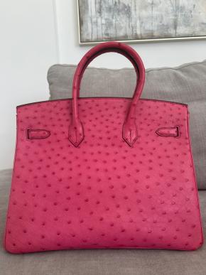 Hermes Rare Fuschia Pink Ostrich Birkin 35 3