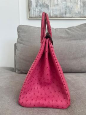 Hermes Rare Fuschia Pink Ostrich Birkin 35 4