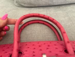 Hermes Rare Fuschia Pink Ostrich Birkin 35 12
