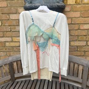 Maison Martin Margiela White Cotton Deconstructed Bra Top 4