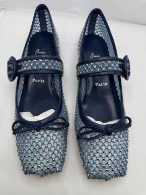 Louboutin Blak Mamastrapitina embellished mesh ballet flats 8