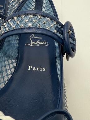 Louboutin Blak Mamastrapitina embellished mesh ballet flats 7