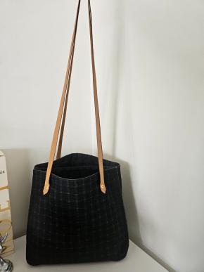 Hermes Black  Amedaba Shoulder Tote 18