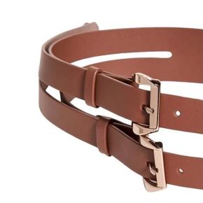 Zimmermann Double Buckle Tan Leather Belt 5