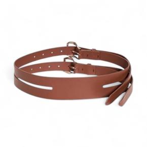 Zimmermann Double Buckle Tan Leather Belt 3