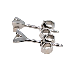 Bespoke White Gold Solitaire Earrings 5
