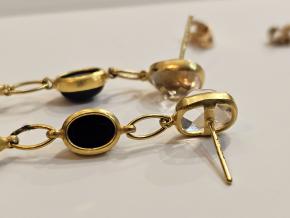 Pippa Small Onyx And Rock Crystal Earrings 7