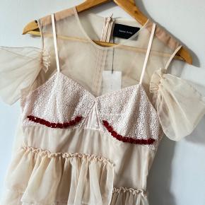 Simone Rocha Beige Mesh Midi Dress 6
