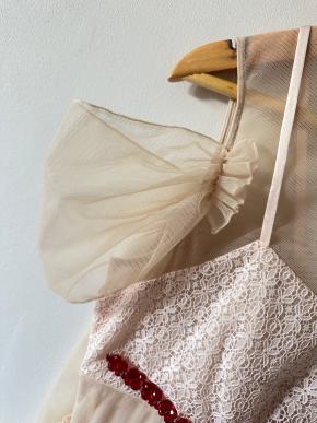Simone Rocha Beige Mesh Midi Dress 16