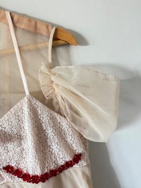 Simone Rocha Beige Mesh Midi Dress 10