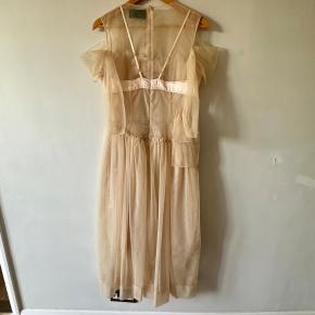 Simone Rocha Beige Mesh Midi Dress 4