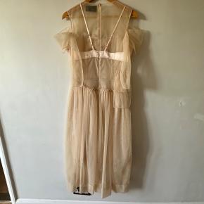 Simone Rocha Beige Mesh Midi Dress 9