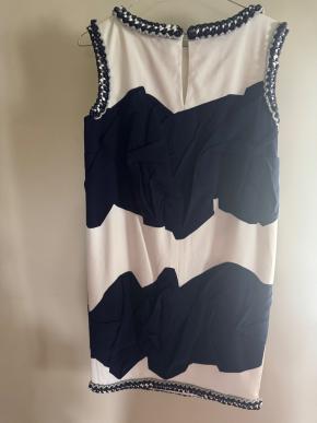 Chanel Navy And White Chain Detail Dress 3