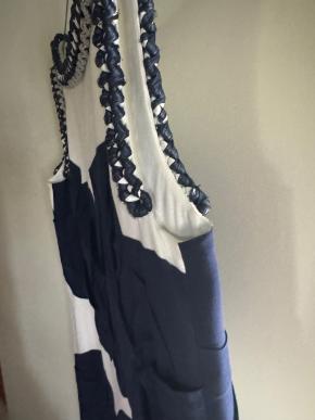 Chanel Navy And White Chain Detail Dress 7